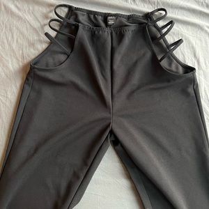 Petite flare cut out ladder pants